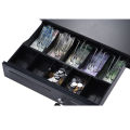 Heavy Duty Electronic Cash Drawer Box Case Storage 5 Bill 5 Coin Trays Check Entry Support Auto Manual Open Key-lock RJ11 for Epson Star POS Printer Money Register - Coin Tray Adjustable Moveable. 