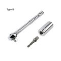 Ratchet Spanner set Socket Sleeve 7-19mm Power Drill Socket Adapter Extension-Silver Type-B. 
