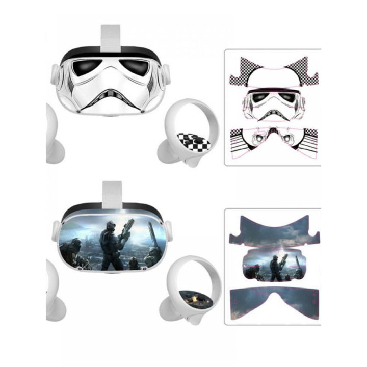 bellylady Oculus Quest 2 Pvc Protective Sticker Precise Cutting Vr Mask Non-marking Dust-proof Film Protection Controller Accessory