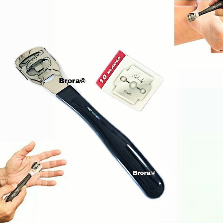 Stainless%20Steel%20Foot%20Scraper%20With%2010%20Blades%20Dead%20Skin%20Callus%20Remover%20Trimmer%20Corn%20Cuticle%20Cutter%20Feet%20Shaver%20Pedicure%20Care%20Too%20-%20Image%203