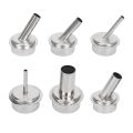 6Pcs Quick 861DW Hot Air Station Resisting Nozzles 3/4/6/8/10/12mm Nozzle Sleeve for PCB Microscope Soldering Repair. 