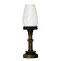 Windproof Wooden Candle Holder with Chimney - Carriable Tabletop Elegance. 