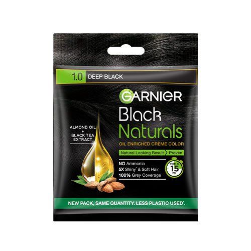Garnier Color Naturals Hair Color 3.0 Brown Black / 2.0 0riginal Black  / 1.0 Deep Black / 4.0 Natural Brown  (20ml + 20g)