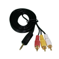 1.5M 3.5mm Jack To 3 RCA Male Audio Video AV Cable AUX Stereo Cord Adapter Converter Wire for Speaker TV CD DVD Player. 