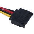 15Pin SATA male to double 4 pin molex female ide hdd power harddrive cable. 