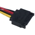 15Pin SATA male to double 4 pin molex female ide hdd power harddrive cable. 