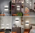 Led Wall Lamp 4w 6w 8w Wall Sconce Indoor Outdoor Lighting Bedside Decor Lamps Wall-mounted Black Body Wall Light For Home Garden. 