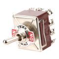 Durable ON/OFF/ON Three-position Rocker Control Heavy Duty Toggle​​ High Current Capacity Controller Device 4PDT 12 Pin Rocker Switch ​​3 Position Switch​​ Button Mechanism for Mechanical System ​Electrical Toggle​​ Electrical Equipment. 