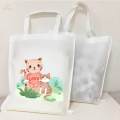 10 Pieces White Reusable Sublimation Blank Shopping Bag Personalised Beach Tote Bag for DIY. 