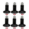 Pet Heating Light Bulb Infrared Black Ceramic Emitter Heat Lamp Bulb For Reptile Animals Heater.