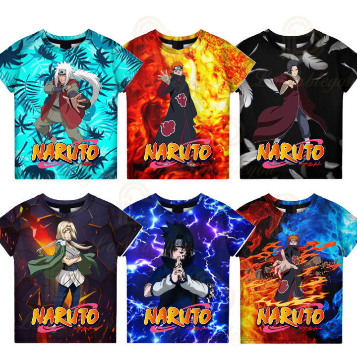 Naruto Uchiha Sasuke 3D printed T shirt kids summer short T-shirt Boys Girls teenager streetwear tshirt sports tops