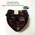 LED Glowing Mask for Halloween, Party Light Up Masks, Glow in Dark, Scary Masquerade Masks, Festival Purge Light Mask. 