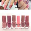 Set O 6 Trendy Nude Color Nail Polish. 