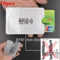 10pcs aluminum foil anti-degaussing card cover RFID shielding bag NFC credit card anti-theft brush ID card protector. 