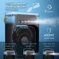 USB Electric Fan Air Conditioners Portable Cooling Fan LED Night Light Water Mist Fun 3 In 1 Air Humidifie For Home. 