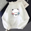 2023 Happy Bubu Is Using Mini Fans Hoodies Panda Bear Clothes For Girls Sweatshirt Women Korean Tops Long Sleeve Pocket Female C. 