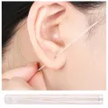DORISNA 60pcs Earrings Hole Cleaner Disposable Ear Piercing Cleaning Line Herb Solution Paper Floss Ear Hole Aftercare Kit. 