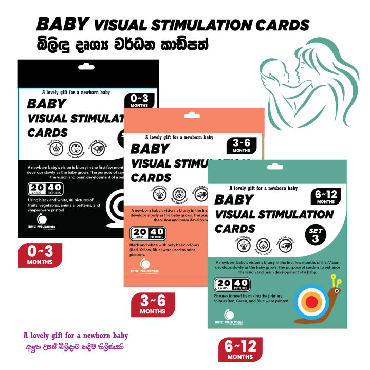 Baby Visual Stimulation Cards Montessori 0-12 Months High Contrast Flash Card  Baby Visual Cards