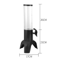 NXFDSIOZ 2X 1.5L Beer Dispenser Tower Easy Clean Integrated Tap with Ice Tube and LED Light Clear Beverage Tower Dispenser Black. 