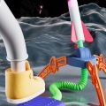 Air Pressed Children Air Stomp Rocket Foot Pump Interactive Game Launcher Toy Kids Activity Education Toy Kids Boy Girl Flying Foam Rockets Outdoor. 