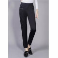 Women hin Pencil  Pants Soft Casual Pants Outer Wear Long Pants rousers High-waisted High Elasticity With Pocket Jogger Pants color:Navy blue  size:M [40-47.5 kg]. 