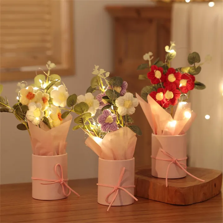 Woolen%20Hand-knitted%20flowers%20Elegant%20Colorful%20Valentine's%20Day%20bouquets%205Pcs%20buckets%20Wool%20flowers%20for%20Home%20decoration%20Wedding%20-%20Image%202