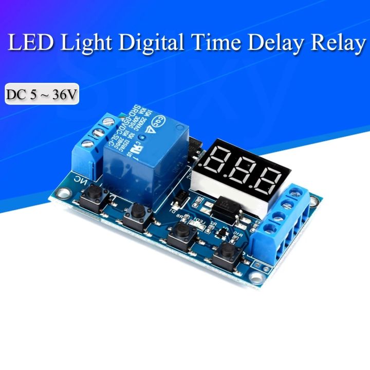 DC 5V 12V 24V LED Light Digital Time Delay Relay Trigger Cycle Timer ...