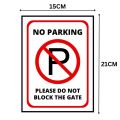 No Parking Please Do Not Block The Gate Sign Board - FOAM BOARD MATERIAL. 
