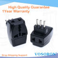 Italian Uruguay Travel Plug Adapter Type L 3 Way Multi Port Outlet Convert Au/uk/eu/ge/ .... Plug Ac100~250v 10a Black. 