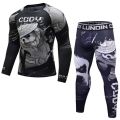 【13 S】 Boxing Set Compression Rashguard BJJ Kickboxing Tight T-shirts Muay Thai MMA Fitness Sportsuit. 