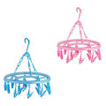 Round Hanger Round Cloth Hanger plastic clothe hanger clothe hanger and pegs Cloth Drying Hanging Hanger Hanger with 13 Clips/pegs. 