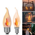 LED Flame Candle Light E27 E14 Edison Bulb 220V Retro Vintage Fire Lighting 3W Led Filament Lamp Decor Lighting 1Pcs. 