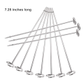 10 Skewers Kebab Skewers Stainless Steel Kebab Skewers 7.25 Inch Long Kebab Skewers for Ninja Foodi AG300, AG300C, AG301, AG301C, AG302,AG400,IG301A. 