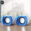 Cute 2PCS Desktop Computer USB Mini Speakers Wired Bass Stereo Subwoofer Speaker For Laptop Smartphones MP4 MP3 Notebook Players. 