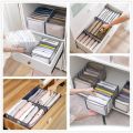 Wardrobe Clothes Organizer - 7-Grid Drawer & Closet Storage Organizer Shirt Drawer Organizer, Wardrobes for Small Bedrooms. 