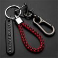 Anti-Lost Keychain Pendant Key Holder with Phone Number Strip Rose Weave Rope Car Key Ring for Men Women. 