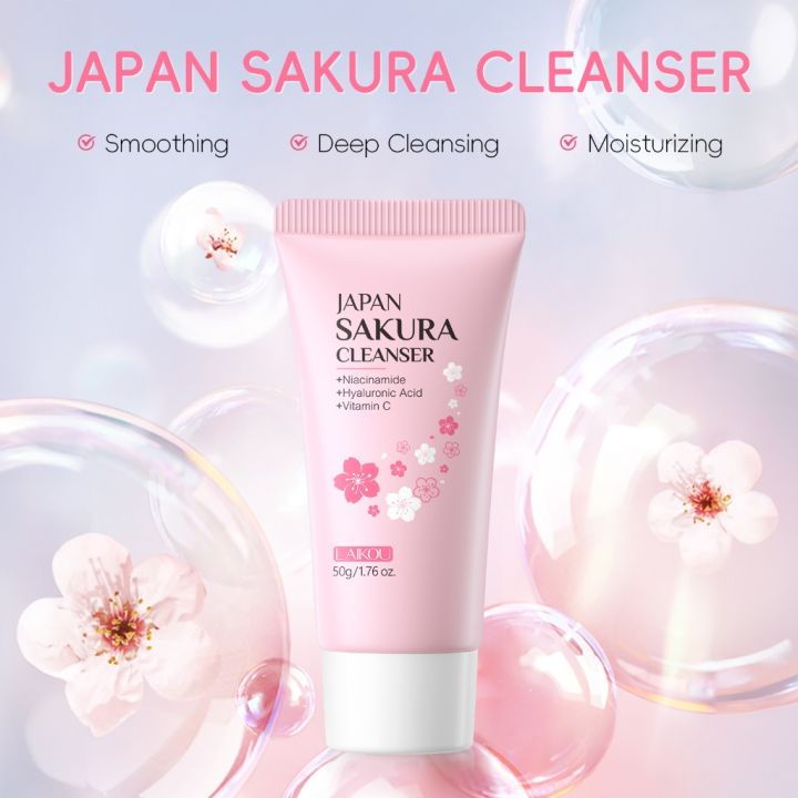 LAIKOU%20Sakura%20Skincare%20Set%20Face%20Serum%20Moisturizer%20Acne%20Pimple%20Patch%20Cleanser%20Mud%20Mask%20Brightening%20-%20Image%207