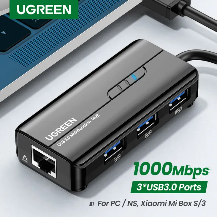 UGREEN%20USB%203.0%202.0%20Hub%20Ethernet%20Adapter%2010/100/1000%20Gigabit%20Network%20Converter%20with%20USB%203.0%20Hub%203%20Ports%20Compatible%20for%20Nin,t,en,do%20Switch,%20Windows%20Surface%20Pro,%20MacBook%20Air/Retina,%20iMac%20Pro,%20Chromebook,%20PC%20-%20Image%202