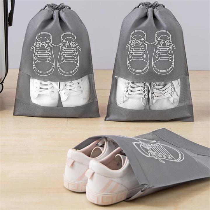 %5BHOT%5D%205Pcs/Set%20Shoe%20Storage%20Bag%20With%20Thickened%20Non-Woven%20Fabric%20Strap%20Mouth%20Large%20Capacity%20Travel%20Waterproof%20Shoe%20Bag%20Moistureproof%20-%20Image%203