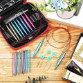 26 Pieces Aluminum Interchangeable Circular Knitting Needle Set Knitting Needle Set 13 Size Interchangeable Crochet Needles for Knitting. 