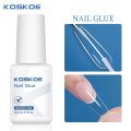 KOSKOE 8ml Nail Glue – Strong Adhesive Gel for Fake Nails, Glitter, Rhinestone Decoration & Nail Extension | Brush Cap Design. 