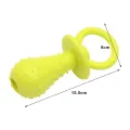 Rubber Pacifier Squeaky Pet Dog Puppy Chew Toys with Bell Sound Inside Tooth Cleaning Molars Toy. 