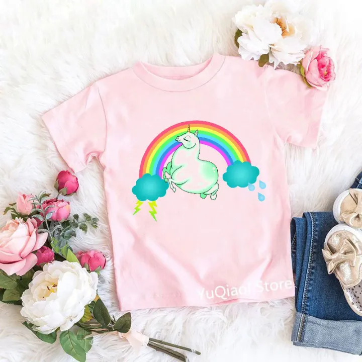 New%20Lovely%20Rainbow%20Unicorn%20Animal%20Print%20Pink%20Girl%20T-Shirt%20Summer%20Children's%20Clothes%20Cute%20Short%20Sleeve%20T%20Shirt%20Toddler%20Kids%20Teen%20-%20Image%203