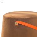 Portable Round Ottoman Footstool Pouf with Handle Sofa Tea Stool for Bedroom. 