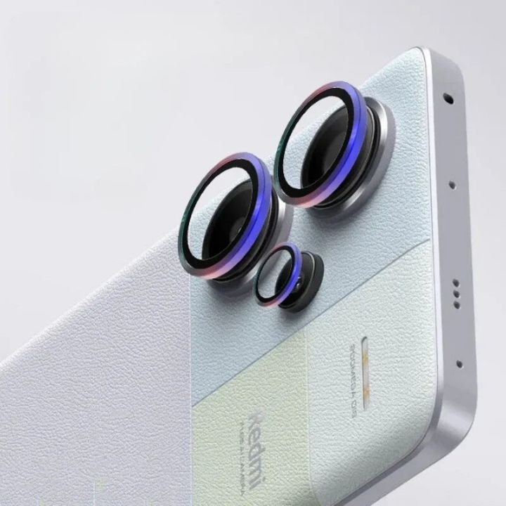 1 Set Lens Protective Film for Xiaomi Redmi Note 13 Pro Plus 5G Metal Ring Camera Protectors for Redmi Note13 13Pro+ Lens Glass