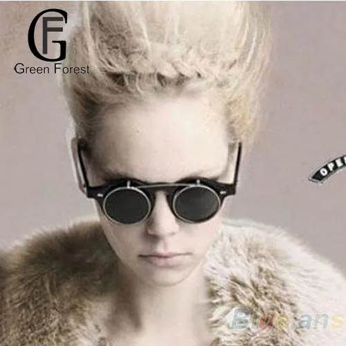 Green%20forest%20Green%20forest%20Round%20Outdoor%20Flip%20Up%20Lens%20Sunglasses%20Retro%20Steampunk%20Goggles%20Glasses%20Eyewear%20-%20Image%205
