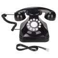 Classic Retro Black Telephone Dialer With Smart Voice Chip For Landline. 