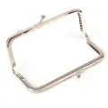 1pc Retro Alloy Metal Flower Purse Bag DIY Craft Frame Kiss Clasp Lock Silver MJK. 