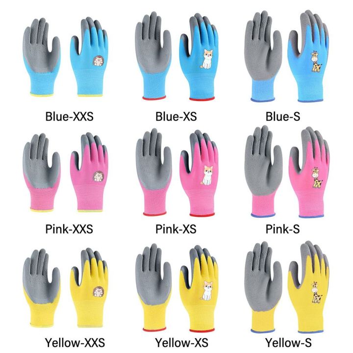 1%20Pair%20Latex%20Kids%20Work%20Gloves%20Cartoon%20Animal%20Gardening%20Pink/Blue/%20Gardening%20Antiskid%20Thickening%20Unisex%20Gloves%20-%20Image%203