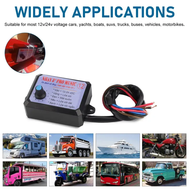 12%20Sound%20Musical%20Electronic%20Horn%20Controller%203+Pro%20Horn%20Speaker%20Sound%20Control%20Box%20Unit%20with%20Volume%20Switching%20-%20Image%202